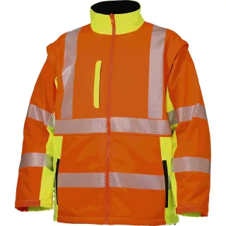 Softshellwarnjacken Winter EN 20471 orange/gelb - 490730GR.XXXL