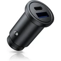 CSL KFZ Ladegerät Auto Ladegerät USB A & C, Schnellladegerät 30 Watt KFZ-Netzteil (USB-C & USB-A, Zigarettenanzünder, Power Delivery & Quick Charge)