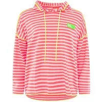 Zwillingsherz Hoodie Neon Streifen & Patch