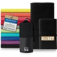 Blumtal Sporthandtuch Mikrofaser Handtücher Set, Mikrofaser (2-St), Ultra leicht, kompakt & schnelltrocknend