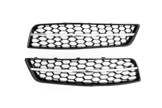 Stoßstange Gitter Waben Schwarz Glanz Links + Rechts für Audi A3 8P ab Facelift 2008-2013