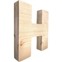 Zayno Deko-Buchstaben Holzbuchstabe "H" aus massivem Fichtenholz (Packung, 1 St., Fördert das Kennenlernen des Alphabetes), in liebevoller Handarbeit aus hochwertigem Fichtenholz gefertigt.