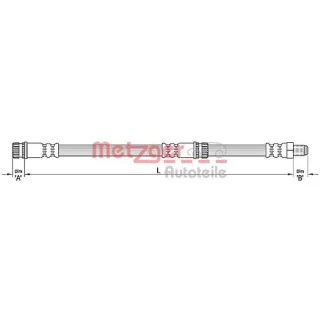 Metzger Bremsschlauch hinten Mitsubishi Colt Smart Forfour