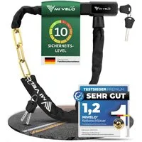 MIVELO Kettenschloss MIVELO FAHRRADSCHLOSS mit Schlüssel 100 cm Fahrrad Schloss, Vierkantstahl