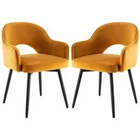 WAHSON OFFICE CHAIRS Esszimmerstuhl 2er Set Drehstuhl Samt Modern Küchenstühle Polsterstuhl