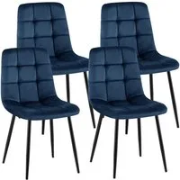 CLP Esszimmerstuhl Antibes (4er Set), mit Samtbezügen, bis 150 kg