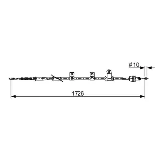 Bosch Handbremsseil hinten links Hyundai Ix35 Kia Sportage