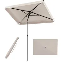 COSTWAY Sonnenschirm, LxB: 200x130 cm, Balkonschirm rechteckig, Gartenschirm