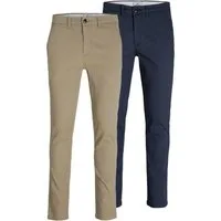 Jack & Jones Chinohose Jack & Jones Herren Stoffhose Chino-Hose JpstMarco 2Pk Slim-Fit