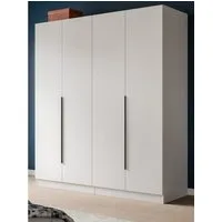 Inn.Furn Kleiderschrank Swan (2er-Set, 2x Kleiderschrank in Weiß, 1x 160 cm oder 2x 80 cm) 2x 2-türig oder 1x 4-türig stellbar