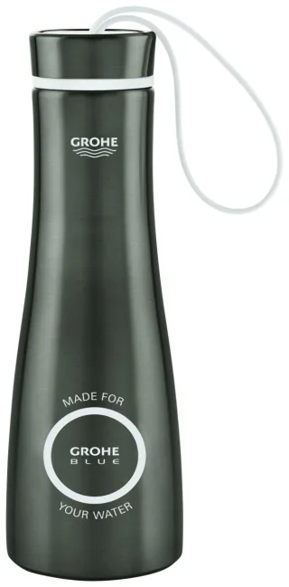 GROHE Trinkflasche GROHE Blue 40848 Edelstahl 450 ml hard graphite gebürstet, 40848AL0 40848AL0