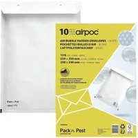 MAILMEDIA Versandtasche airpoc®, mit PE-Luftpolsterung, 25x35 cm, ohne Fenster, Haftklebung