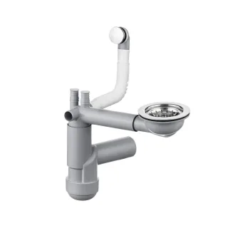 Neuesbad Siphon SPACE SAVER LUX für 1-Becken Granit SINKS, ohne Ablaufgarnitur NB1DEZXY99171