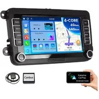 ESSGOO 7" Android 15 Für VW GOLF 5 6 Touran Polo Passat Caddy Seat Skoda EOS Autoradio (RDS, FM, DAB+ (optional), 2 DIN Carplay Android Auto Bluetooth EQ USB GPS Navi WIFI Touchscreen)