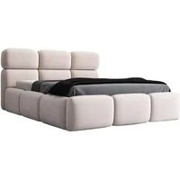 A&J MöbelLand GmbH Polsterbett MAROKO-OM mit Bettkasten und Lattenrost. (Bett mit Kopfteil. Lattenrost und Bettkasten Inclusive! Viele Varianten zur Auswahl – wählen Sie Größe und Farbe!, TOP ANGEBOT), Länge:220 cm Höhe Kopfteil: 100 cm