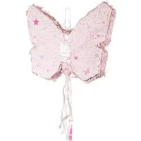 partydeco Pinata, Piñata 58x48x10cm Schmetterling zum Befüllen Rosa