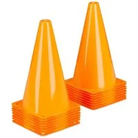 relaxdays Markierungshütchen Pylonen orange 16er Set (16 St)
