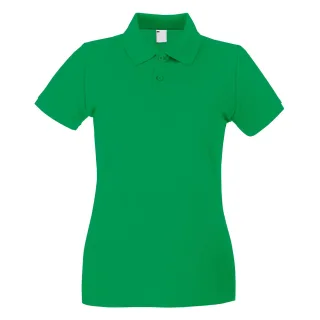 Fruit of the Loom - Poloshirt für Damen kurzärmlig (Hellgrün)