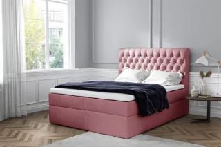 Boxspringbett Schlafzimmerbett KOBE 140x200cm inkl.Bettkasten