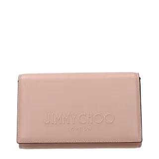 Jimmy Choo Rosa Leder Clutch Tasche