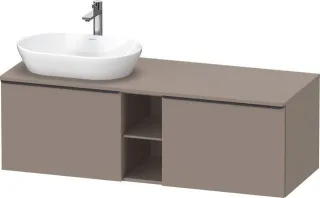 Duravit D-Neo Konsolenwaschtischunterbau wandhängend Basalt Matt 1400x550x459 mm - DE4950LBD430000 DE4950LBD430000