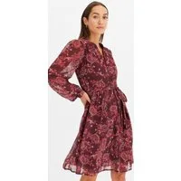bonprix Chiffonkleid für stilvollen Auftritt, aus Polyester, ausgestellte Passform
