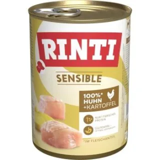 RINTI Sensible Nassfutter Hund, Adult, Dose Huhn und Kartoffel 12x400 g