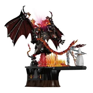 Xbert Brix 66206 Flame Demon Monster MOC Building Block Assembly Kit 1581PCS Game Scene Bat Demon Figures Model Bricks C