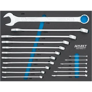 HAZET Zoll-Werkzeuge in Einlage 17-teilig - 163-640/17