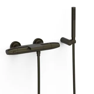 Tres Wannenthermostat Aufputz Over wall Anti Kalk Messing Handbrause , 19017479KMB 19017479KMB
