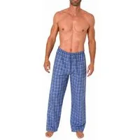 Normann Pyjama Herren Schlafanzug Hose lang kariert aus Baumwolle