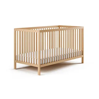 Kids Collective Babybett, Natur, Holz, Buche, 60x120 cm, Babymöbel, Babybetten, Gitterbett