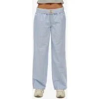 Superdry Cargohose COTTON STRIPE ELASTIC TROUSER aus Baumwolle und Jersey, Relaxed Fit, gestreifte Optik