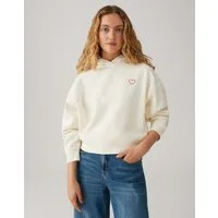 OPUS Hoodie GALENTINE mit Herz Lockere Passform, gerader Schnitt, überschnittene Schulter