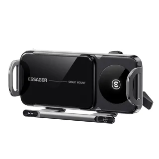ESSAGER X01 15W Car Wireless Charger Air Outlet Dual Coil Mount Stand One-Click Switch Fast Charging for iPhone 16 15 14