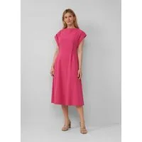 s.Oliver Midikleid Kleid Midikleid mit Turn-up-Ärmeln