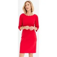 bonprix Etuikleid taillierte Passform, aus Polyester, Viskose und Elasthan
