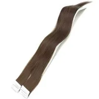 Haarwelten Deluxe Hair Extensions Echthaar-Extension Tape in Hair Echthaartapes, dunkelblond, Remy Haar für Haarextensions, 100% Echthaartresse für Extensions als Tape