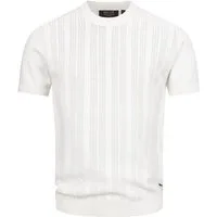 Indicode T-Shirt Herren INVarson Shirt Tee Herrenshirt mit vertikalem Strickmuster für eine stilvolle Optik