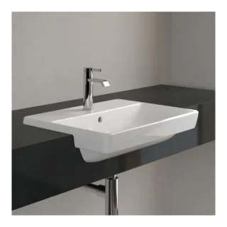Villeroy und Boch Avento Vorbauwaschtisch 4A065501 550 x 440 x 145 mm, mit Überlauf, Weiß Alpin