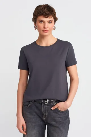 Damen Baumwoll Rundhals T-Shirt