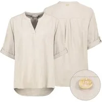 Eight2Nine Hemdbluse Eight2nine Damen Leinen Bluse atmungsaktiv Kurzarmbluse Sommer Urlaub