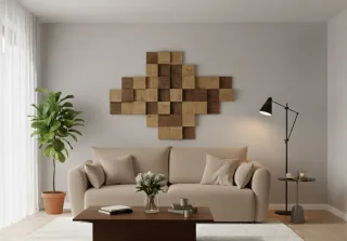 Sofa 3-Sitzer mit Schlaffunktion RUDEN in Stoff Bello Braun