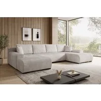 storez24 Ecksofa Ellen U, mit Bettkasten und Schlaffunktion, Cordstoff, U-Form, bequem
