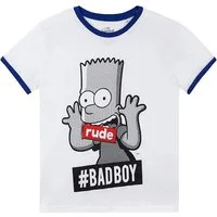 The Simpsons Print-Shirt THE SIMPSONS T-Shirt Kinder und Jugendliche Ringer Jungen und Mädchen Gr. 128 140 152 164 für 8 10 12 14 Jahre