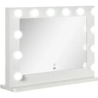 HOMCOM Spiegel Kosmetikspiegel mit 12 Dimmbare LED Lampen (Schminkspiegel, 1-St., Hollywood Spiegel), 80 x 60 cm