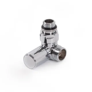 Terma Winkeleck-Regelventil CYLINDER GZ 1/2"-GZ 24-19 links, TGZRCR002, Chrom TGZRCR002