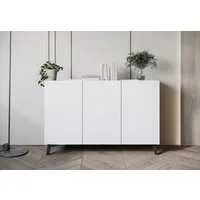 Home affaire Sideboard SIDEBOARD PHUKET II, Stilvolle, grifflose Kommode, Breite 120cm (1 St), Mit 6 Fächern und höhenverstellbaren Einlegeböden