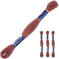 maDDma 3 Docken Stickgarn / Sticktwist Stickgarn, 8 m, 7592 dunkelrot