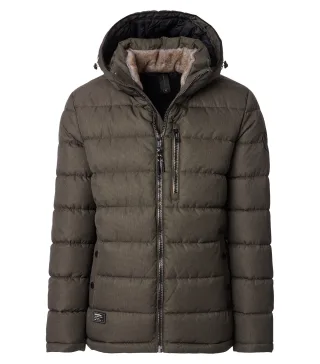 CASAMODA - Steppjacke mit Kapuze grün - Gr. - M